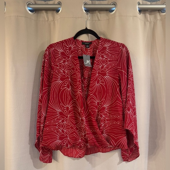 Alfani JM Collection Red Blouse - Picture 1 of 8
